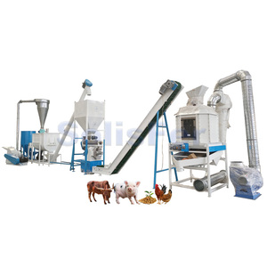 Ligne de production d'aliments pour porcs de ferme 1 tonne machine de fabrication de granulés d'aliments pour volailles et poulets pour bétail animal Kenya Afrique du Sud - Product Image 1