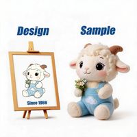 Produsen Mainan Shengye Menerima Pesanan Mainan Boneka Hewan Isi Dakron untuk Anak, Buat Desain Anda Sendiri, Boneka Kambing Lucu Bahan Katun Kartun Unisex