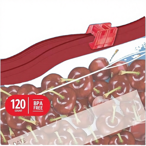 Power Shield Technology Quart Food Storage Freezer <b>Bag</b> Valve Zipper Increased Durability Disposable PE Supermarket Use Factory - Product Image 1