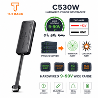 Traceur GPS pour moto, scooter, voiture, véhicule, avec alerte de vibration et de collision, à alimentation filaire 9-90V, pour déploiement sur serveur privé