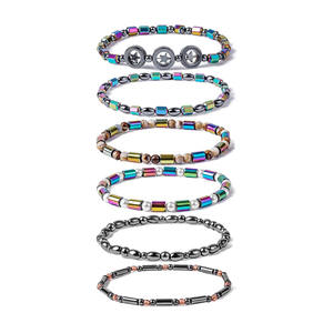 <span class=keywords><strong>Tobillera</strong></span> de hematita delgada magnética, antivaho, para adelgazar, terapia magnética, para pérdida de peso - Product Image 1