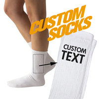 PAS DE quantité minimale de commande CONCEPTION GRATUITE Votre logo personnalisé Chaussettes Crew Chaussettes personnalisées en coton pour hommes Pas de commande minimum