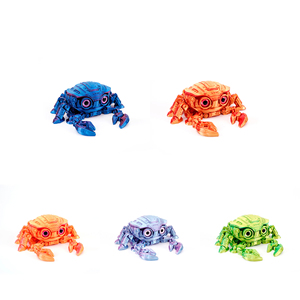 Vashine 3D impreso colorido <span class=keywords><strong>Cyberpunk</strong></span> Tech Cangrejo PLA Joint Moving Toys Friendly niños Flexible Crystal 3D figuras de acción de juguete - Product Image 4