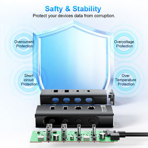 RSHTECH <span class=keywords><strong>4</strong></span> יציאות 2 USB&A 2 סוג C 3.2 Gen 2 10Gbps דונגל העברת נתונים USB C הרחבת מתאם רב יציאות למחשב נייד רעם - Product Image 5