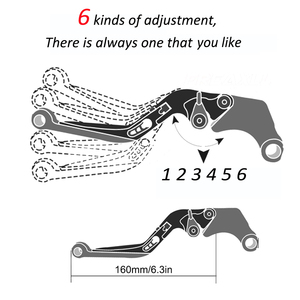 सीएनसी तह के लिए मोटर साइकिल सहायक ब्रेक और क्लच <span class=keywords><strong>levers</strong></span> सुजुकी हायाबुसा/GSXR1300 - Product Image 3