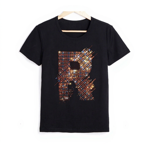 เสื้อยืดพิมพ์ลายพลอยเทียมน้ำหนักเบาบริการ OEM - Product Image 1