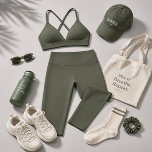Conjunto Deportivo de 2 Piezas para <span class=keywords><strong>Mujer</strong></span> con Logotipo Personalizado, Sujetador Deportivo Triangular Suave como la Mantequilla y Pantalones Capri de Cintura Alta que Absorben la Humedad, de Fábrica - Product Image 2