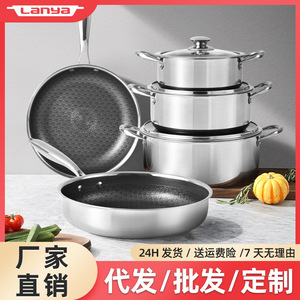 Non-Stick Frying Pan 32Cm Stainless Steel Oven Safe For Cooking Fish Vegetables - Product Image 5