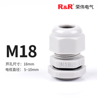 Presse-étoupes en nylon étanches IP68 de haute qualité R&R conformes ROHS, tailles M8 à M63