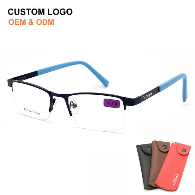 New Arrival Women Men Optical Presbyopia Half Rimless Frame Read Glass OEM Customized logo Reading Glasses