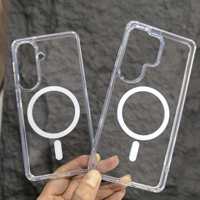 Étui de protection magnétique transparent antichoc de 2,5 mm d'épaisseur pour Samsung Galaxy S26 Ultra S26 S25 Ultra S24 Ultra