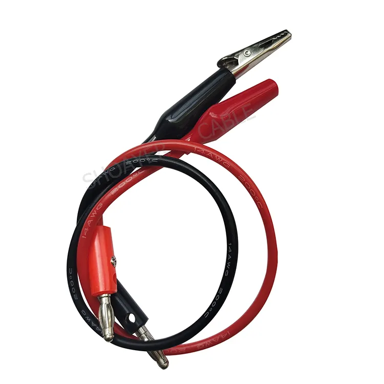 SY 14AWG Plug de banana clipe de jacaré para motocicleta elétrica multi-cor chicote de fios de alta temperatura