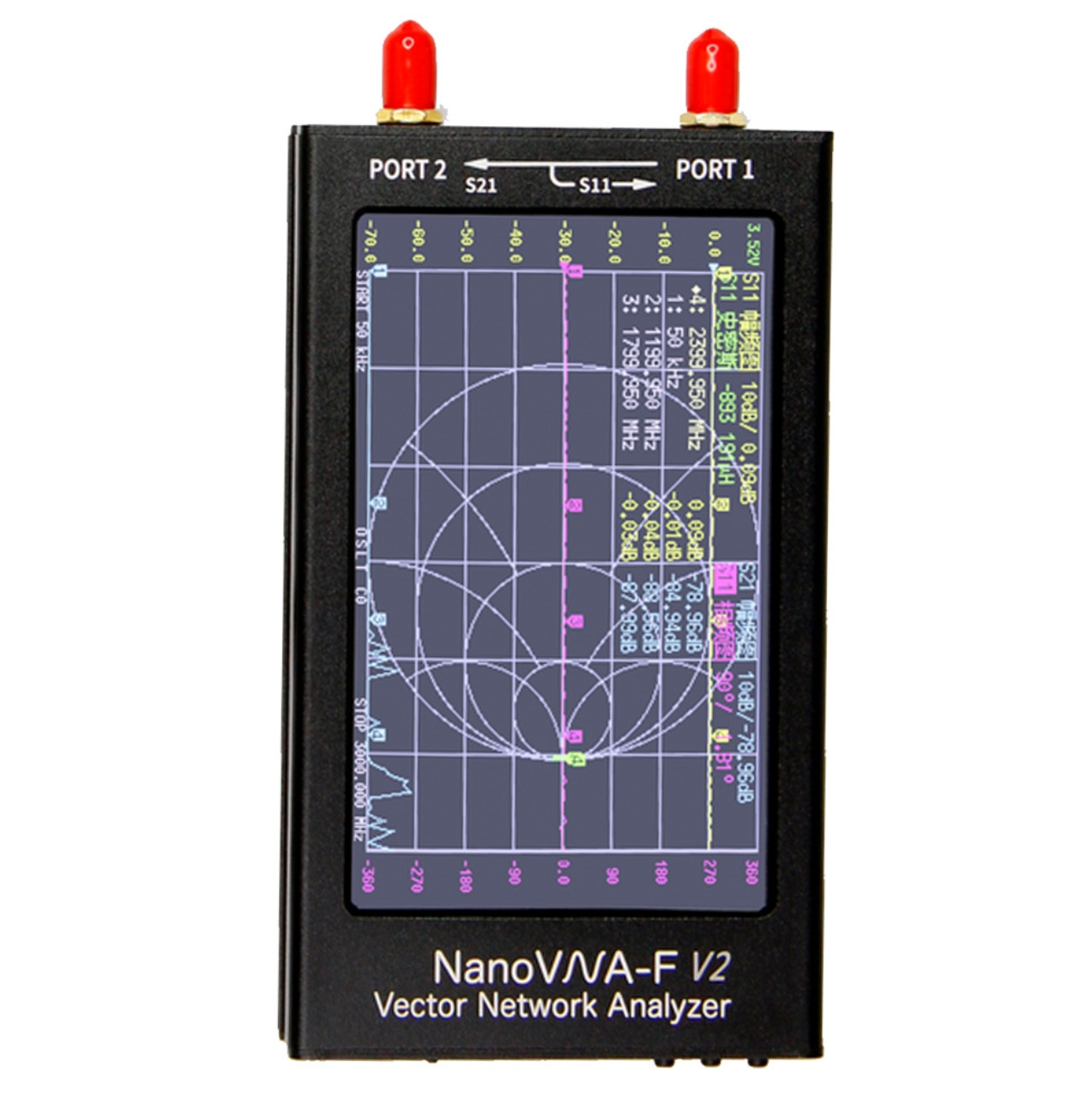 Nanovna-f V2 - 3ghz Vector Network Analyzer with Touch Screen