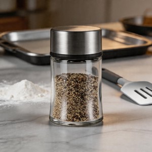 Moulin à épices en acier inoxydable pour la cuisine domestique - Bouteilles en verre de 70 ml, solution complète pour les moulins à poivre/sel et les moulins à café - Product Image 1