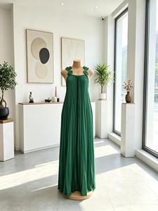 Robe d'été élégante grande <span class=keywords><strong>taille</strong></span> pour femme, style africain, sans bretelles, à fleurs, décontractée, sexy, plissée, longue, type camisole - Product Image 6
