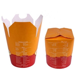 Caja Bento de cartón Kraft desechable <span class=keywords><strong>para</strong></span> comida china, sopa de fideos y pasta <span class=keywords><strong>para</strong></span> llevar, almuerzo con impresión en relieve - Product Image 5