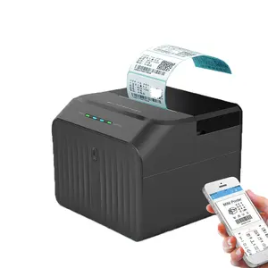New upgrade support Android iOS system mobile phone free app thermal sticker printer bar code printer