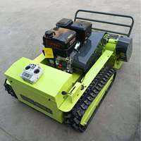 Livraison Gratuite CE EPA Tondeuse Robot à Fléaux Télécommandée Tout-Terrain à Moteur Essence pour Coupe d'Herbe avec Roues en Caoutchouc