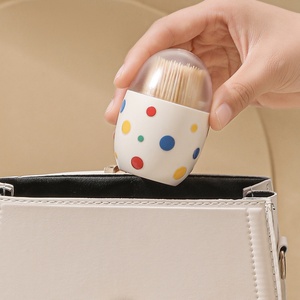 <b>Party</b> Cute Cartoon Toothpick <b>Box</b> Plastic Toothpick Dispenser Holders Magnetic Toothpick Holder Storage Case - Product Image 6