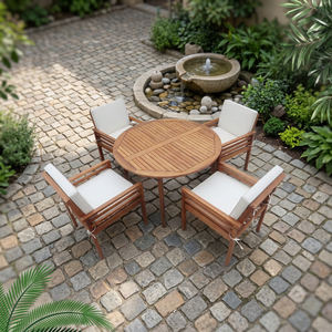 Chaise de jardin contemporaine en rotin pour l'extérieur, pliable, éco-responsable, avec structure en bois massif, idéale pour restaurant, hôtel, cuisine, cour, villa - Product Image 4