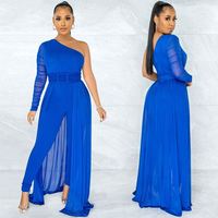 Custom Fashion Casual One Shoulder Long Women's Jumpsuit Elegant