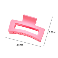Pince à cheveux rectangulaire en plastique mat de couleur unie, style doux pour les filles, accessoire de cheveux tendance, pince à cheveux