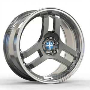 Cerchio in Lega Forgiata Classico a 3 Razze Argento Lucido 17 18 19 Pollici per <span class=keywords><strong>Auto</strong></span> <span class=keywords><strong>JDM</strong></span> ad Alte Prestazioni Fornitura Diretta dalla Fabbrica DOT - Product Image 1