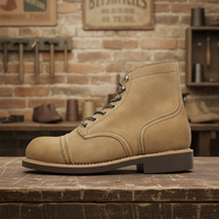 Bottes de travail montantes à lacets en cuir véritable avec construction Goodyear Welt personnalisées, chaussures de sécurité durables, livraison en 14 jours, marques d'usine OEM ODM