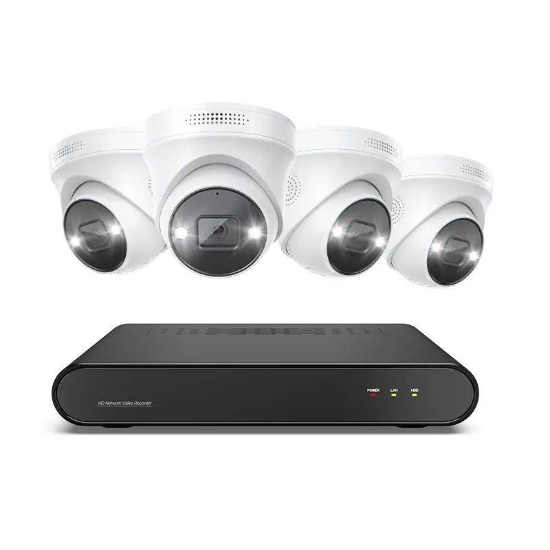2024 populaire 8 CH 5MP système de sécurité de caméra AI alimenté caméra de détection ensemble couleur nuit PoE Kits système de caméra de suivi automatique