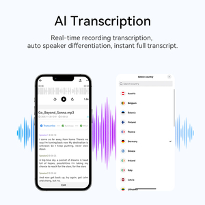 Dispositivo de Grabación Portátil con IA HBNKH, Micrófono BT, Soporte SDK API, Transcripción Inteligente con IA, Resumen de Mapa Mental, Grabadora de Voz - Product Image 5