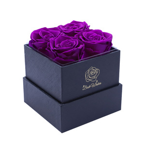 Rosa Eterna Angel, Flor Púrpura Real para Navidad, Año Nuevo Chino y Acción de Gracias, Presentada en una Cubierta de Cristal - Product Image 1