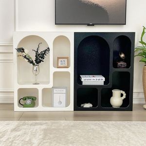 Modern Arched Display Rack <b>Floor</b> to Ceiling Storage <b>Shelf</b> Metal Organizer Cabinet for Home Salon Mall - Product Image 4
