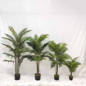 Palma Areca Artificiale in Plastica Verde 150cm con Vaso <span class=keywords><strong>Bonsai</strong></span> per Decorazione Interna ed Esterna Ecologica - Product Image 6