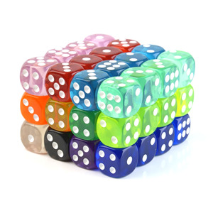 Dados Acrílicos Transparentes de 14mm, Color Cristal, D6, para Juegos de Mesa y Entretenimiento, Venta al Por Mayor - Product Image 1