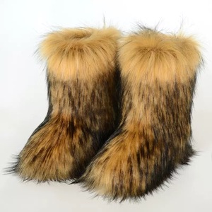 Bottes basses pour femmes en fourrure moelleuse de haute qualité, tendance automne, luxe, douces et confortables - Product Image 2