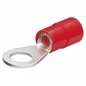 Terminal de Anillo Aislado Rojo de 6.3mm para Conexión de Cableado Eléctrico - Product Image 2