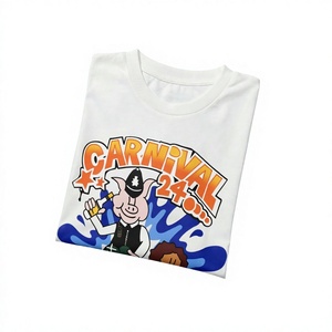 เสื้อยืดโอเวอร์ไซส์สไตล์วินเทจสำหรับผู้ชาย ผ้าฝ้าย 100% เสื้อสตรีทแวร์ พิมพ์โลโก้ตามสั่ง แขนสั้น คอกลม - Product Image 4