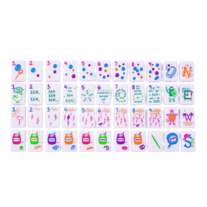 En stock – Vente en gros – Jeu de Mahjong américain de luxe en acrylique gravé, 160 tuiles - Product Image 1