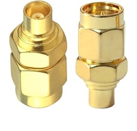 Adaptador Coaxial SMA Macho a MCX Hembra, Material de Contacto de Cobre para Antena de Cable Coaxial