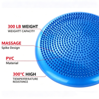 Coussin d'équilibre gonflable multifonctionnel en PVC à picots pour massage, yoga, Pilates et entraînement du tronc