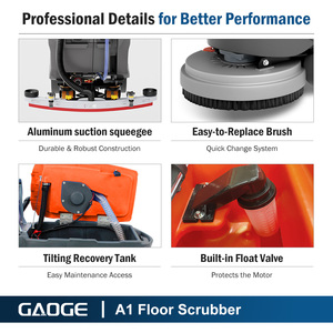 GAOGE A1 Lithium Battery <b>Walk</b> Behind Floor Scrubber <b>Machine</b> Battery Powered Commercial Scrubber Dryer for Warehouse - Product Image 3
