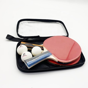 Set di Racchette da <span class=keywords><strong>Ping</strong></span> <span class=keywords><strong>Pong</strong></span> Professionali Konford, Racchetta da Tennis da <span class=keywords><strong>Tavolo</strong></span> in Pelle Nera con Marchio Laterale V, Racchetta da Tennis da <span class=keywords><strong>Tavolo</strong></span> per Esterni - Product Image 2