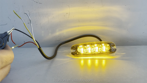 Slanke <span class=keywords><strong>Strobe</strong></span> Verlichting Synchrone Modus Amber Blauw Waarschuwingslamp Auto Flitslicht IP67 Waterdicht CE Gecertificeerd 3W LED 26 Flitsen - Product Image 6