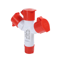 Prise industrielle Nuoqiya 4 broches 16A, 1 vers 3, en PP, 380V, étanche IP44, type Y, répartiteur de prise industrielle 1 vers 3