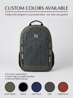 Sac à dos géométrique imperméable pour ordinateur portable, sac d'école de voyage, impression 3D, mode unisexe, sac à dos tendance pour hommes et femmes