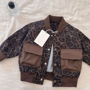 <span class=keywords><strong>Chaqueta</strong></span> de Béisbol de Media Longitud con Cierre, Estampado de Leopardo, Estilo Retro Coreano, para Niños, Primavera/Otoño 2026 - Product Image 4
