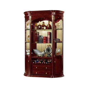 Mueble <span class=keywords><strong>de</strong></span> <span class=keywords><strong>Madera</strong></span> Clásico Americano <span class=keywords><strong>de</strong></span> Lujo para Sala <span class=keywords><strong>de</strong></span> Estar, Mueble Bar para el Hogar, Almacenamiento, Esquina, Vitrina Grande para Vino - Product Image 1