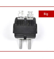 Connecteur d'adaptateur électrique perforé en cuivre avec boîtier ABS, 10A, pour accessoire de ligne électrique aérienne, 2 boulons