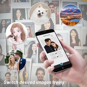 <span class=keywords><strong>Porte</strong></span>-clés Labubu personnalisable en acrylique, double anti-perte, créatif, mignon, pour voiture, avec écran E-ink, accessoires d'anime - Product Image 2