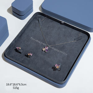 Boîte à bijoux de luxe en cuir avec couvercle et base, nouveau design, personnalisable avec logo, pour collier, emballage cadeau, couleurs personnalisées - Product Image 4